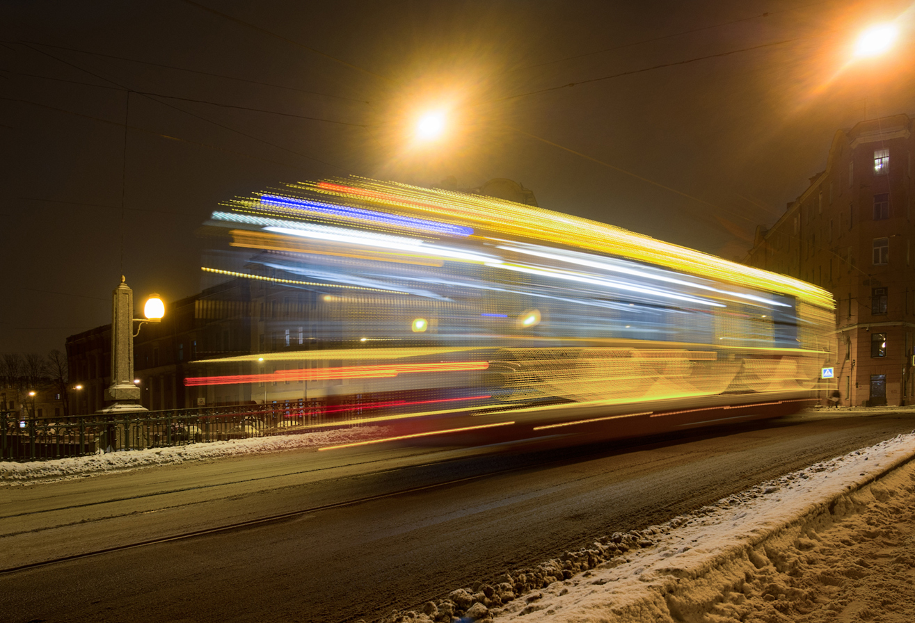 фото "Назад в будущее" метки: город, Петербург, зима, трамвай