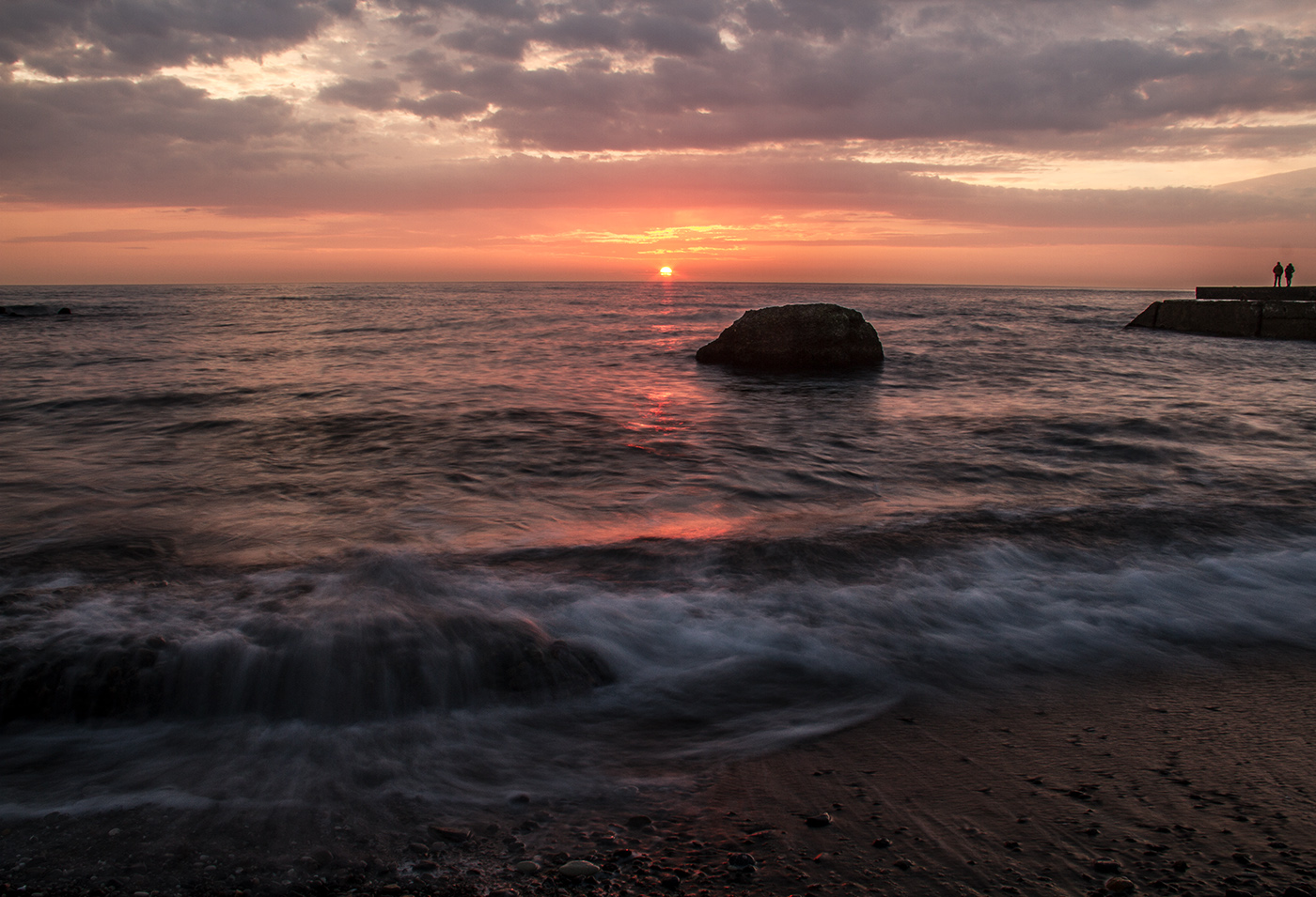 photo "***" tags: landscape, Sochi, clouds, sunset, water, winter, Сочи