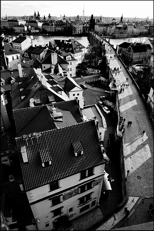 photo "Вид с башни" tags: black&white, Prag, Prague, Praha