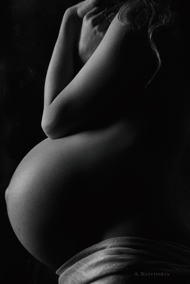 фото "Profile of the pregnant body. Art Studio A. Krivitsky" метки: черно-белые, кривицкий, фотоактриса, фотомодель, фототеатр