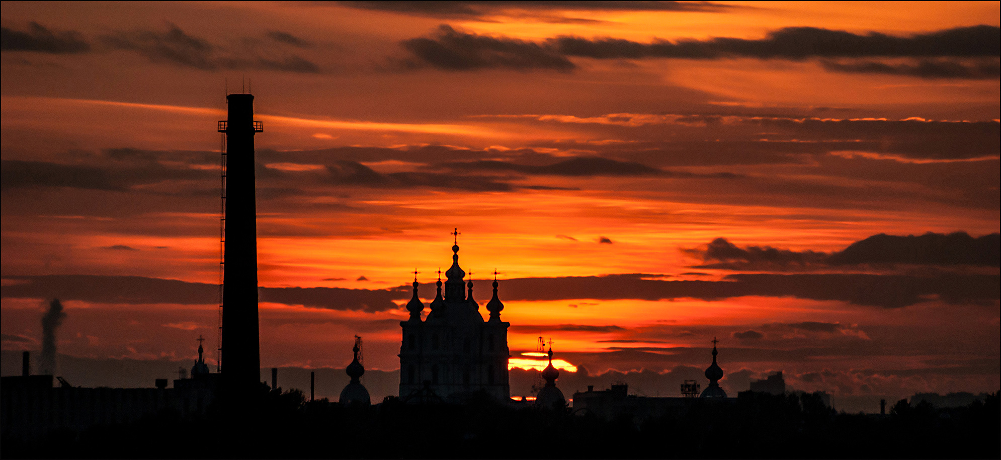 photo "* * *" tags: city, St. Petersburg, sky, sunset, Смольный Собор