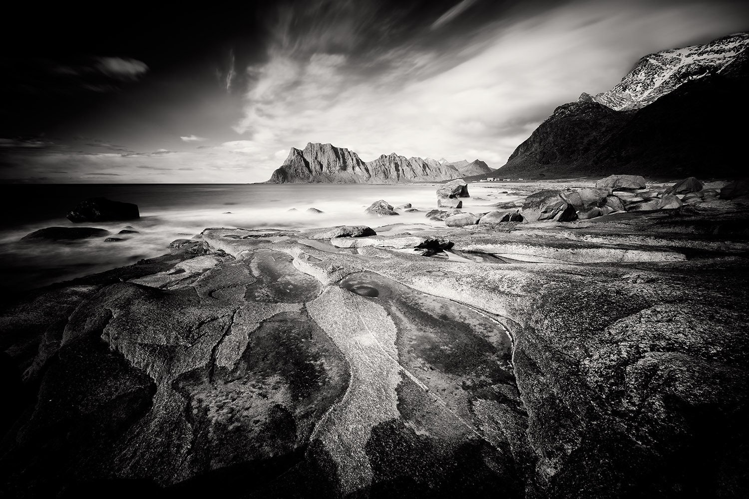 photo "Uttakleiv" tags: landscape, black&white, Europe