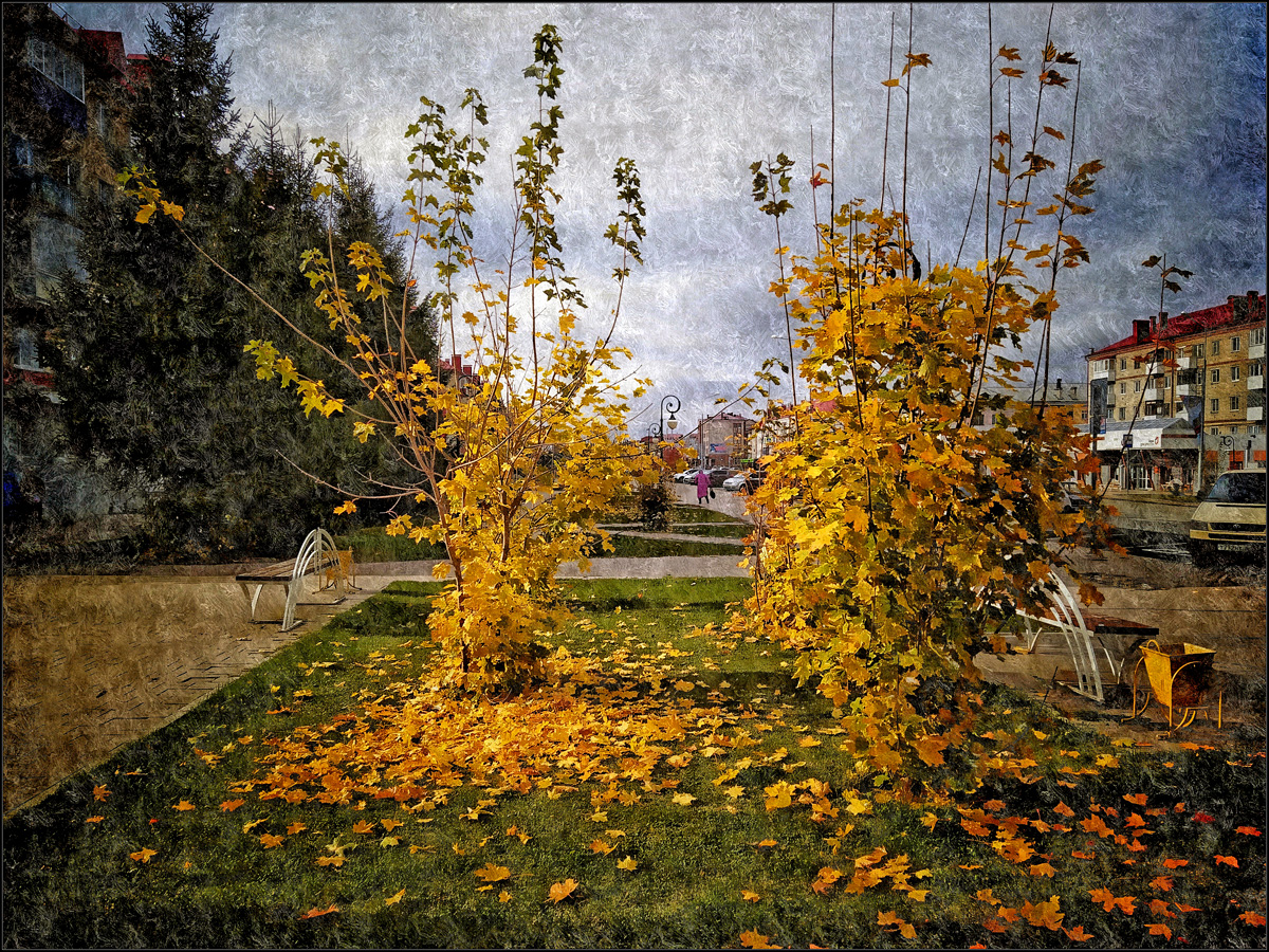 photo "***" tags: city, digital art, Xiaomi Redmi Note 7, autumn