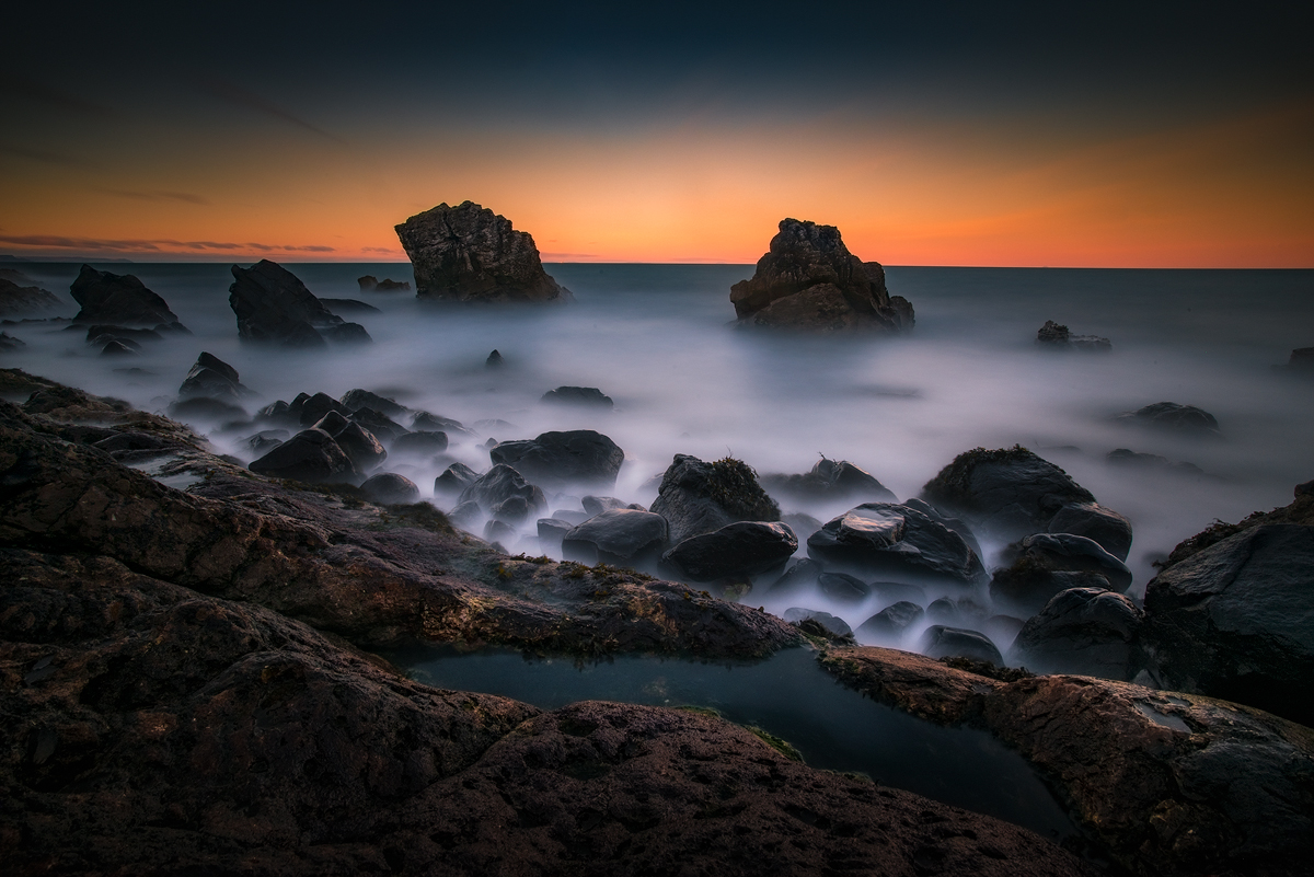 photo "Hibernian coast" tags: landscape, travel, nature, Europe, Ireland, autumn, clouds, sunset, water