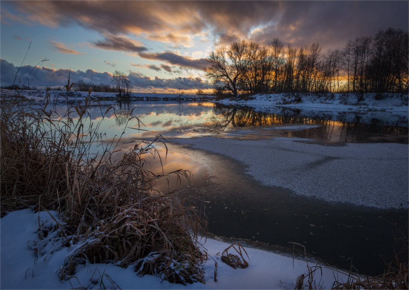 photo "***" tags: , river, sunset, winter, Шерна