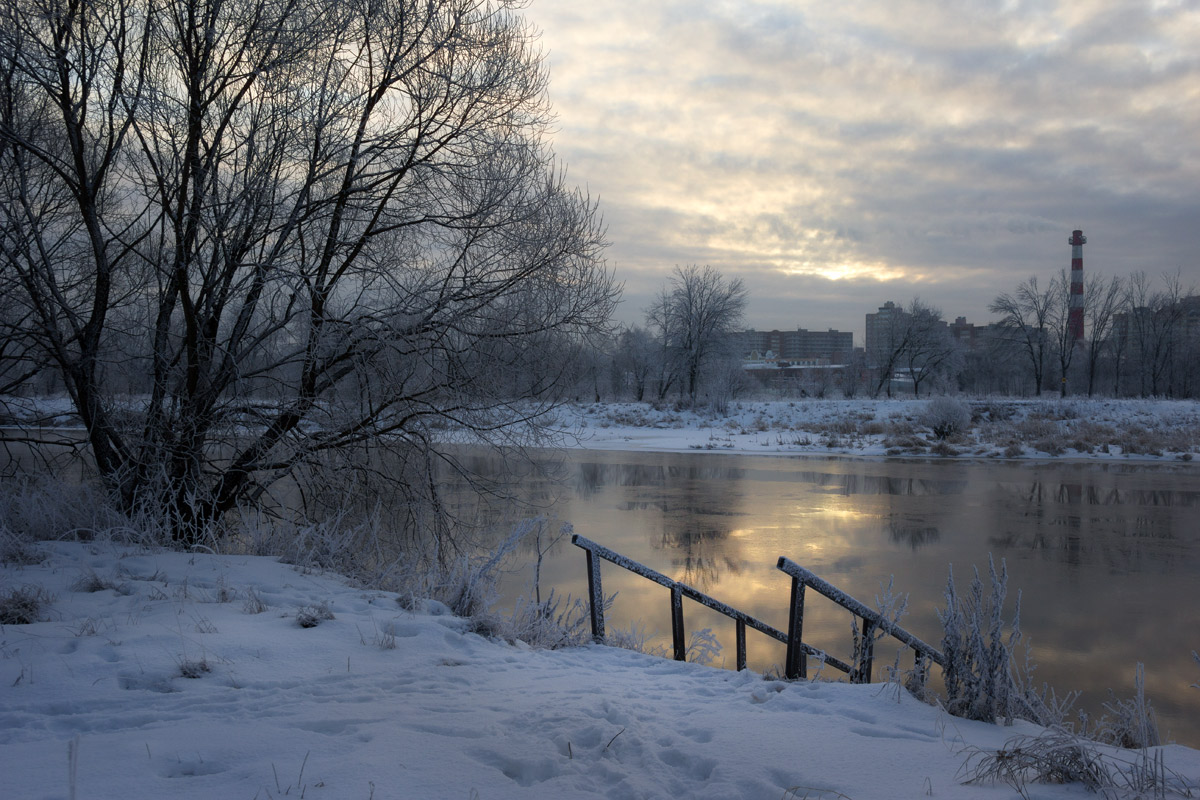 photo "***" tags: landscape, morning, winter, Клязьма, волхонка