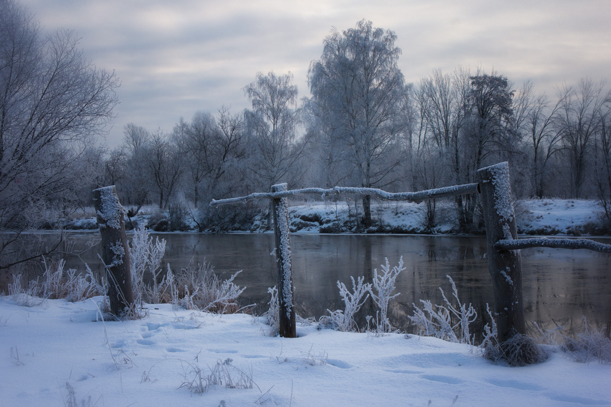 photo "***" tags: landscape, morning, winter, Клязьма, волхонка