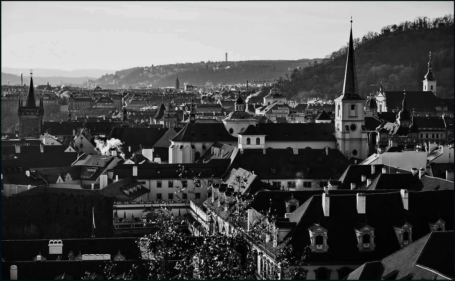 фото "Утренняя Прага" метки: черно-белые, Prag, Praha, Прага