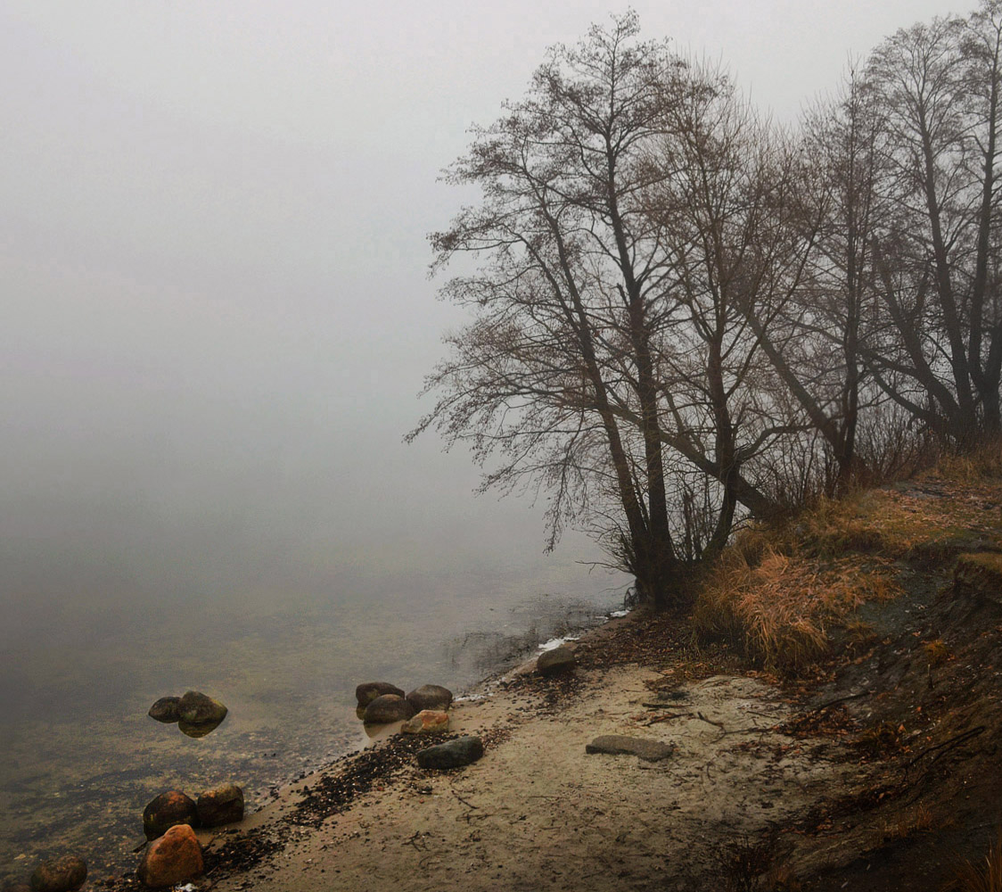 photo "***" tags: landscape, travel, nature, coast, fog, lake