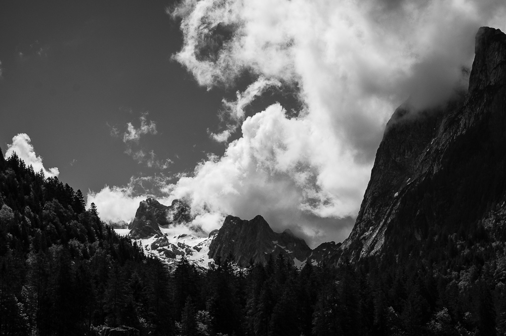 photo "Dachstein" tags: landscape, travel, black&white, Austria, dachstein, gosau, monochrom, mountains, salzkammergut, upper austria