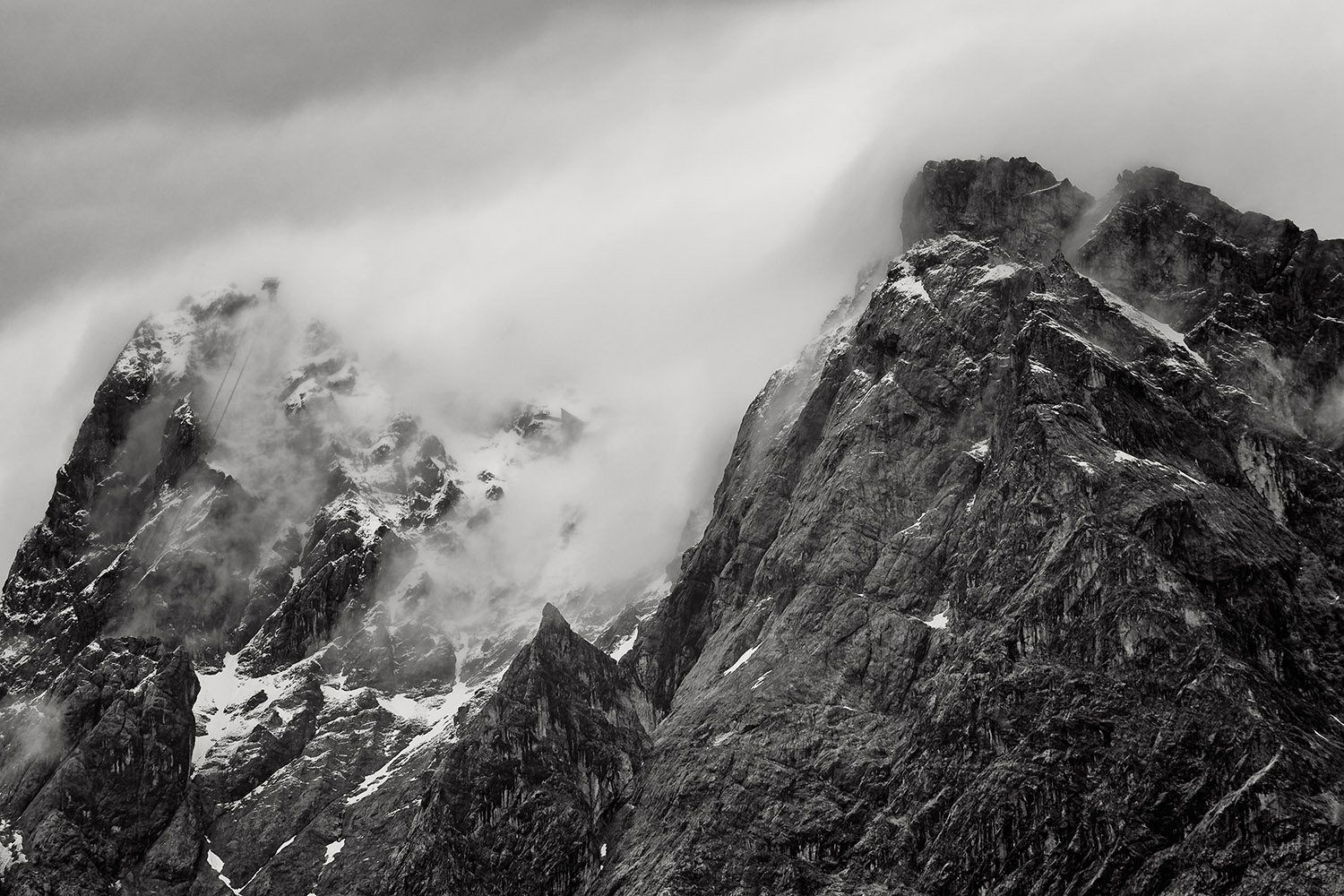 photo "Zugspitze" tags: landscape, black&white, Europe