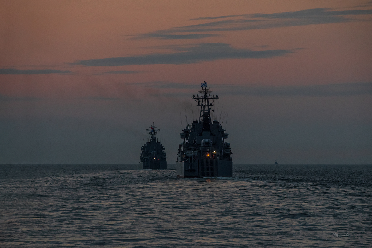 фото "Военно-морская ночь" метки: пейзаж, 2020, Балтийское море, корабли, море