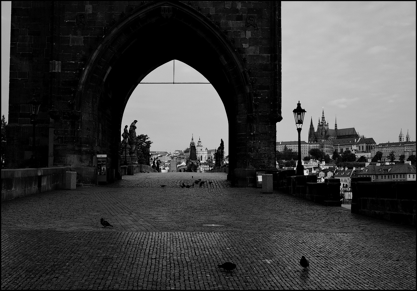 фото "Голуби вместо людей" метки: черно-белые, Prag, Praha, Прага