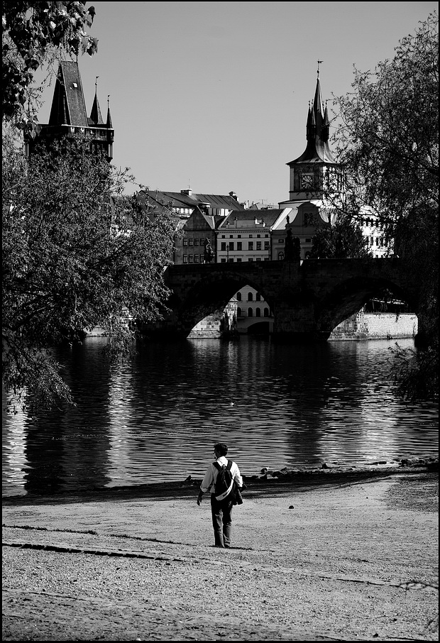 фото "У Влтаву-3" метки: черно-белые, Prag, Praha, Прага