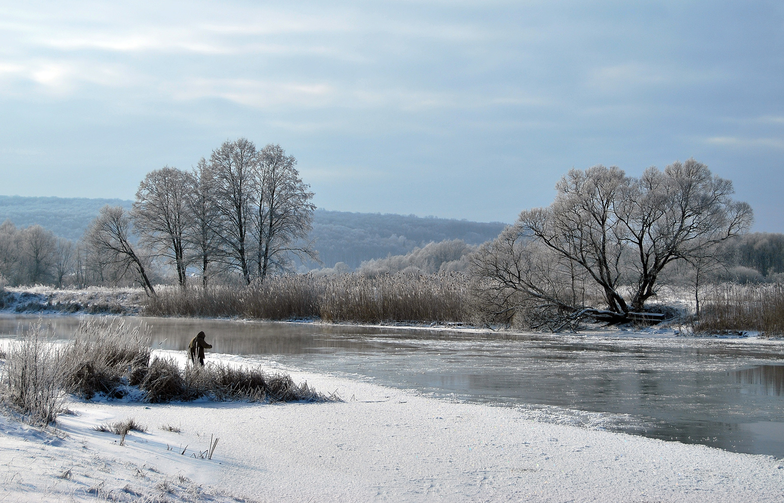 photo "***" tags: landscape, river, winter, Нежеголь, мороз