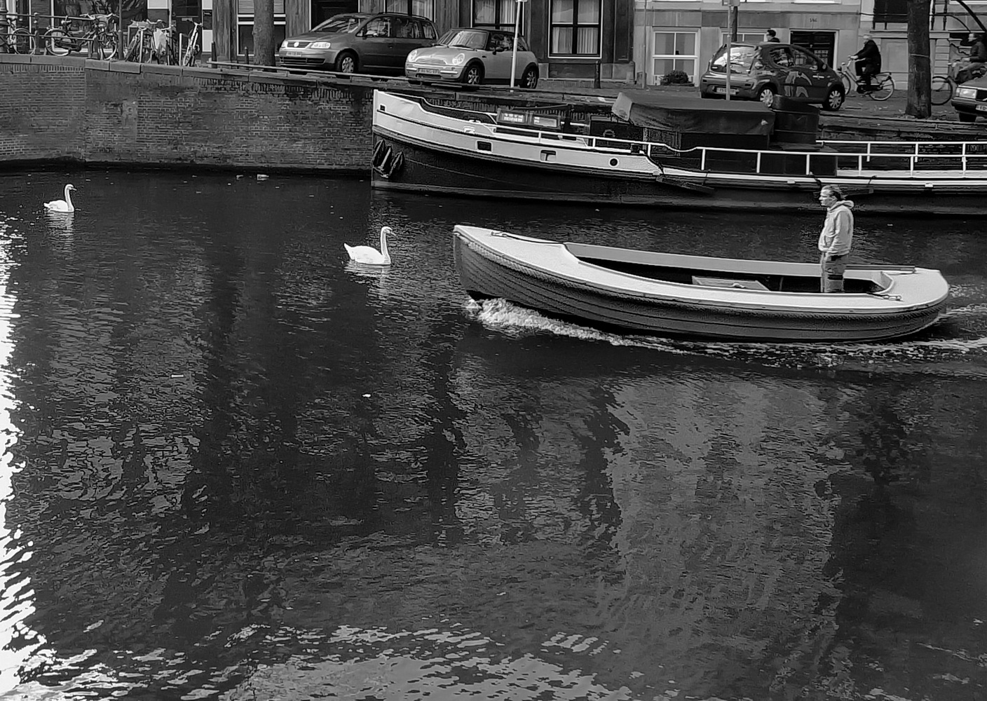 фото "В Амстердаме всё спокойно .." метки: черно-белые, город, 