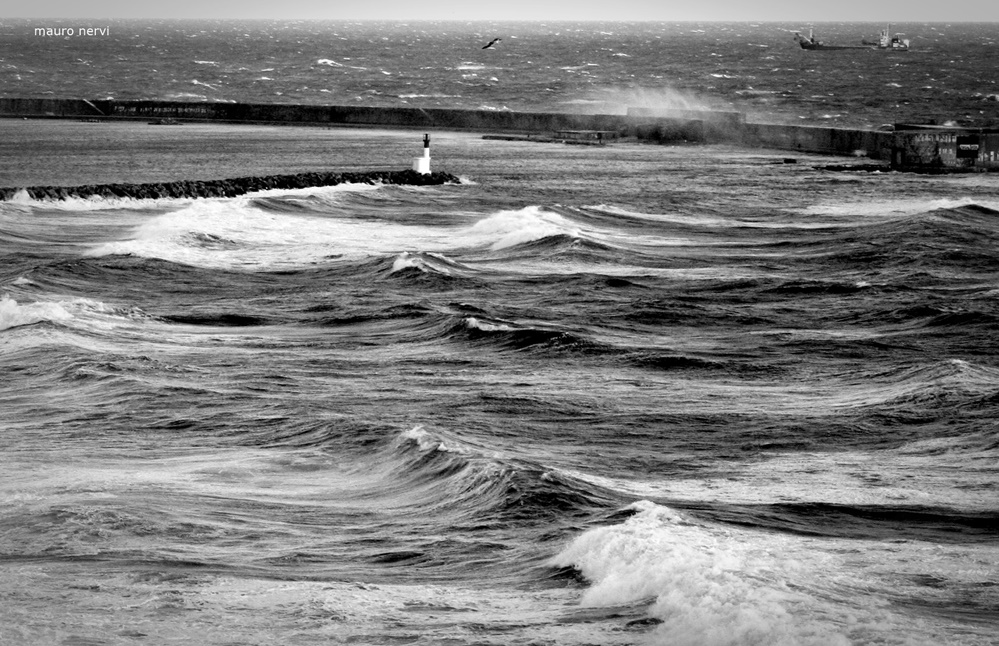 photo "waves" tags: black&white, 