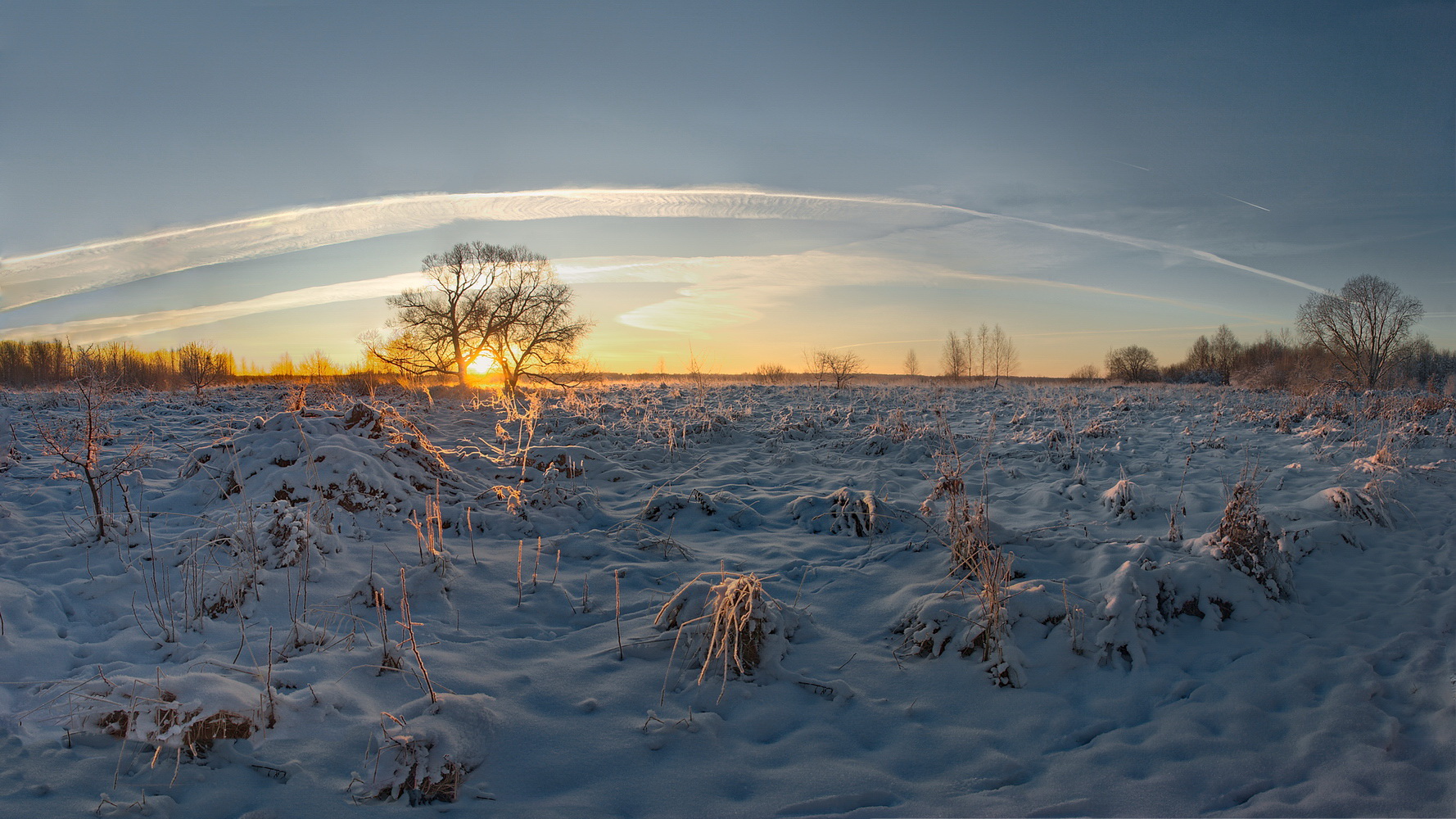 photo "***" tags: landscape, nature, evening, snow, sun, winter