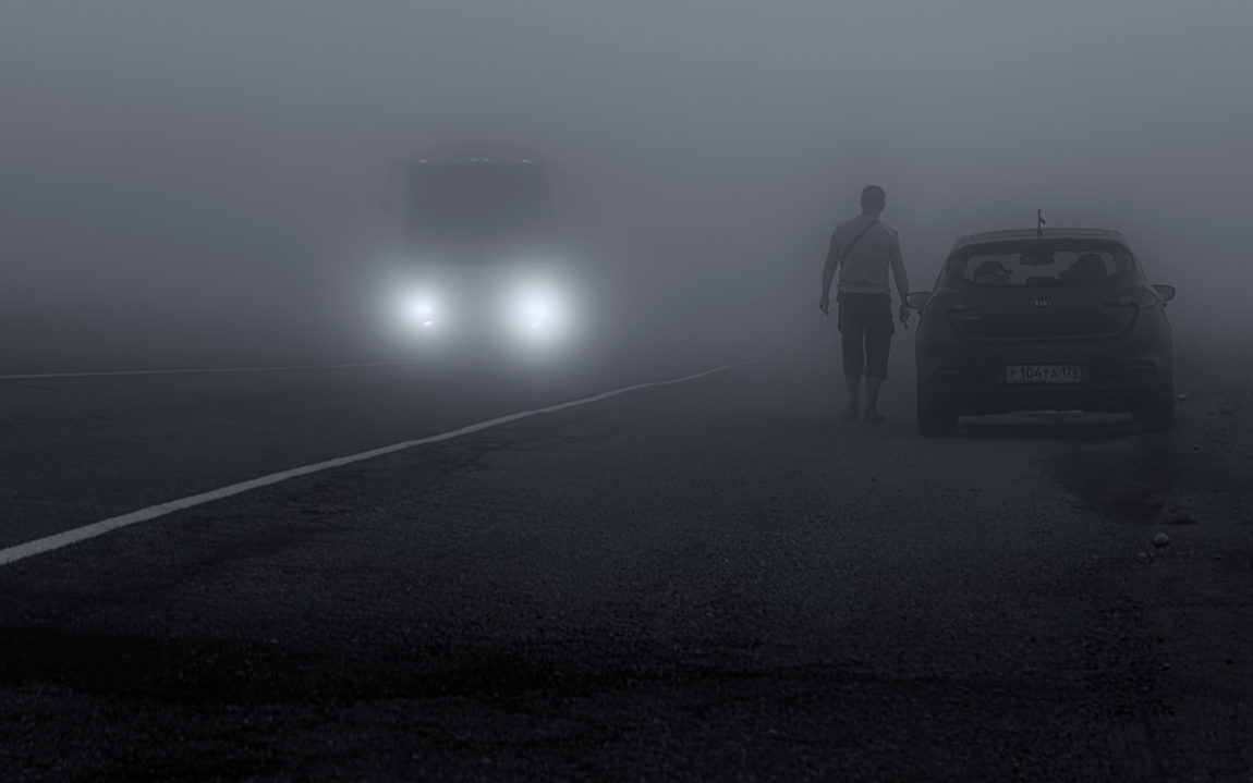 photo "***" tags: genre, black&white, fog, morning, Смоленская область