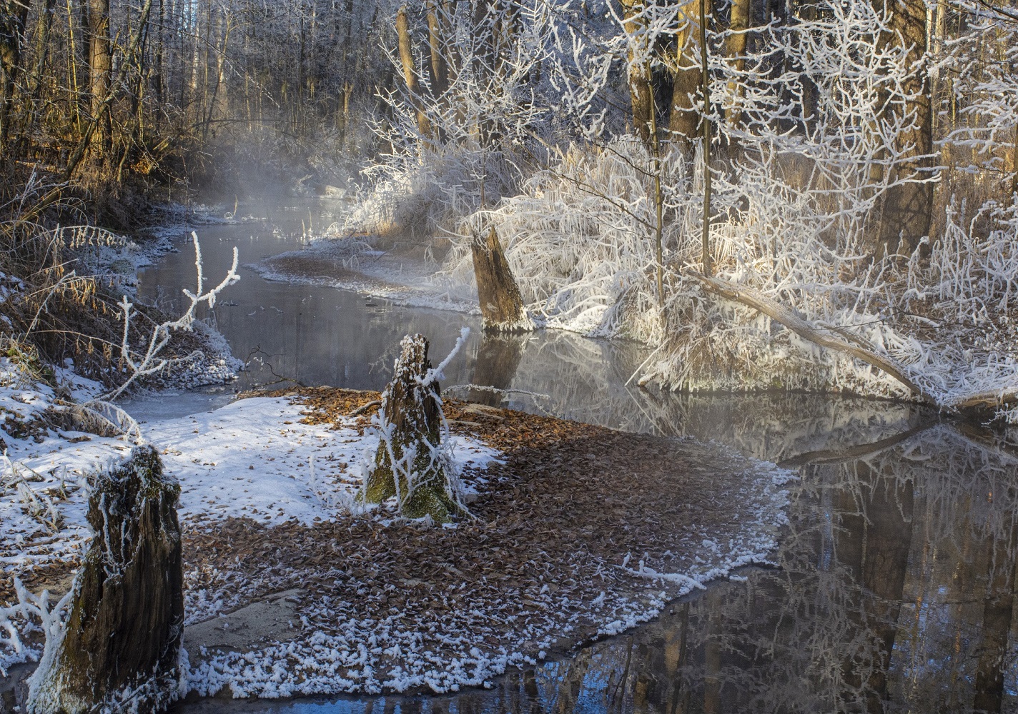 photo "***" tags: nature, hoarfrost, winter, Речка