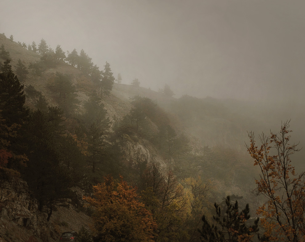 фото "Туманные склоны" метки: , Крым, осень, туман