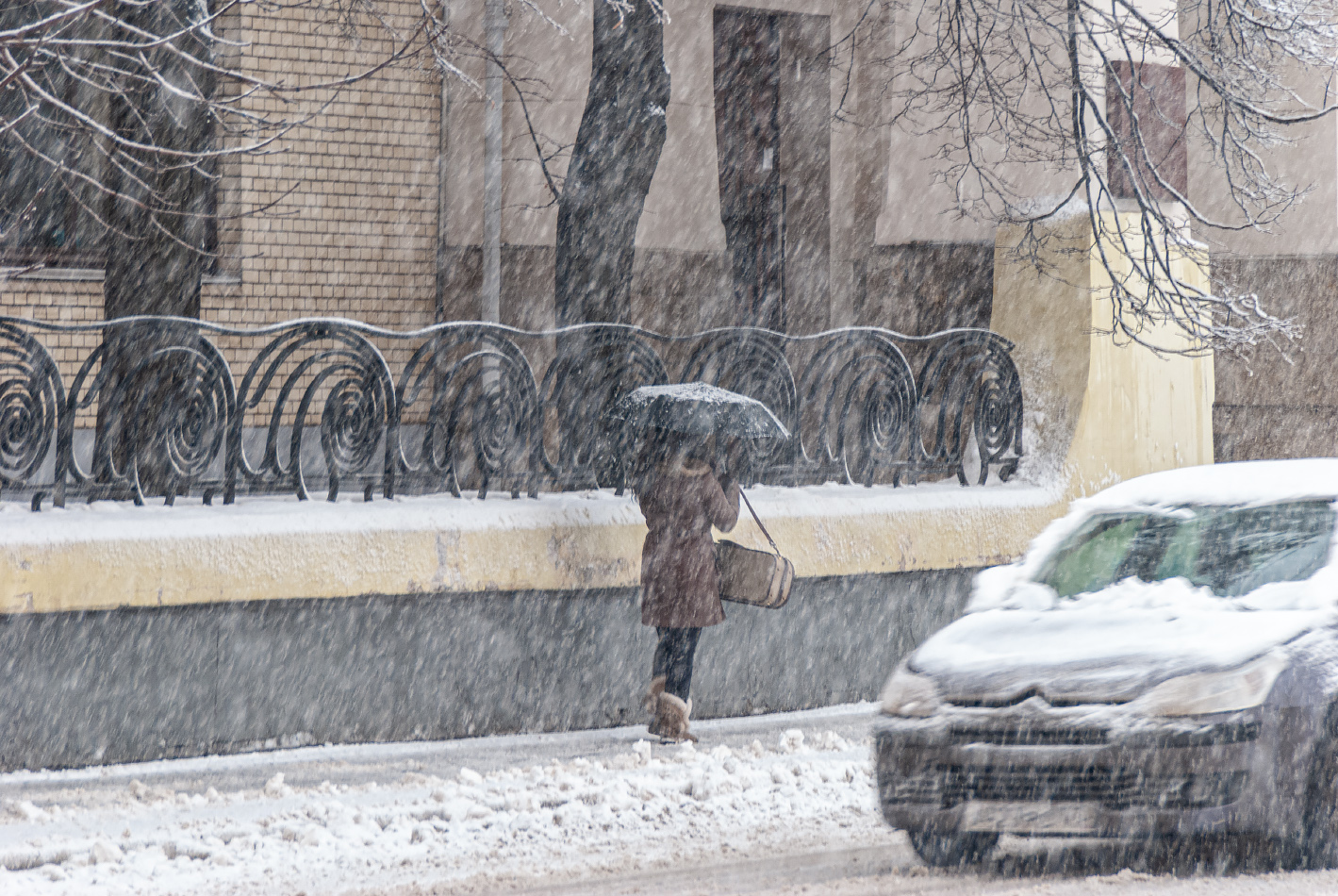 фото "Снегопад в городе" метки: жанр, Москва, зима