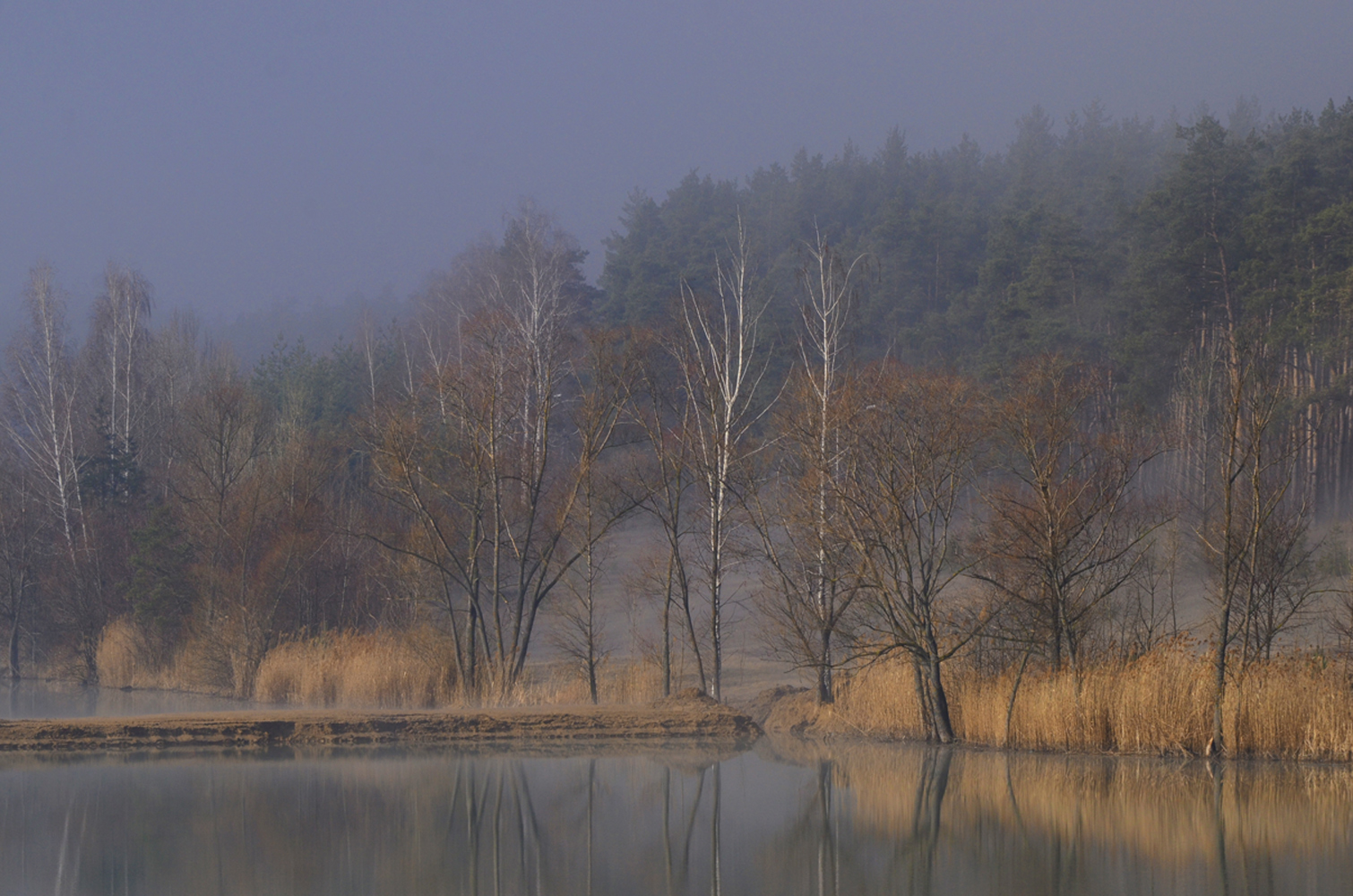 photo "***" tags: landscape, fog, lake, morning, spring