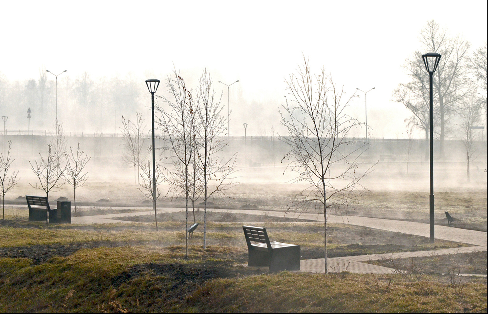 photo "***" tags: landscape, fog, morning, park