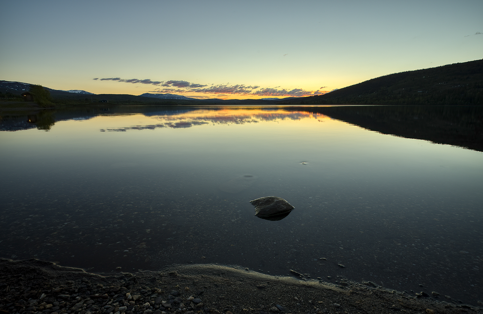 photo "Silece" tags: landscape, nature, Europe, Norway, lake, mountains, spring, summer, sunset, water