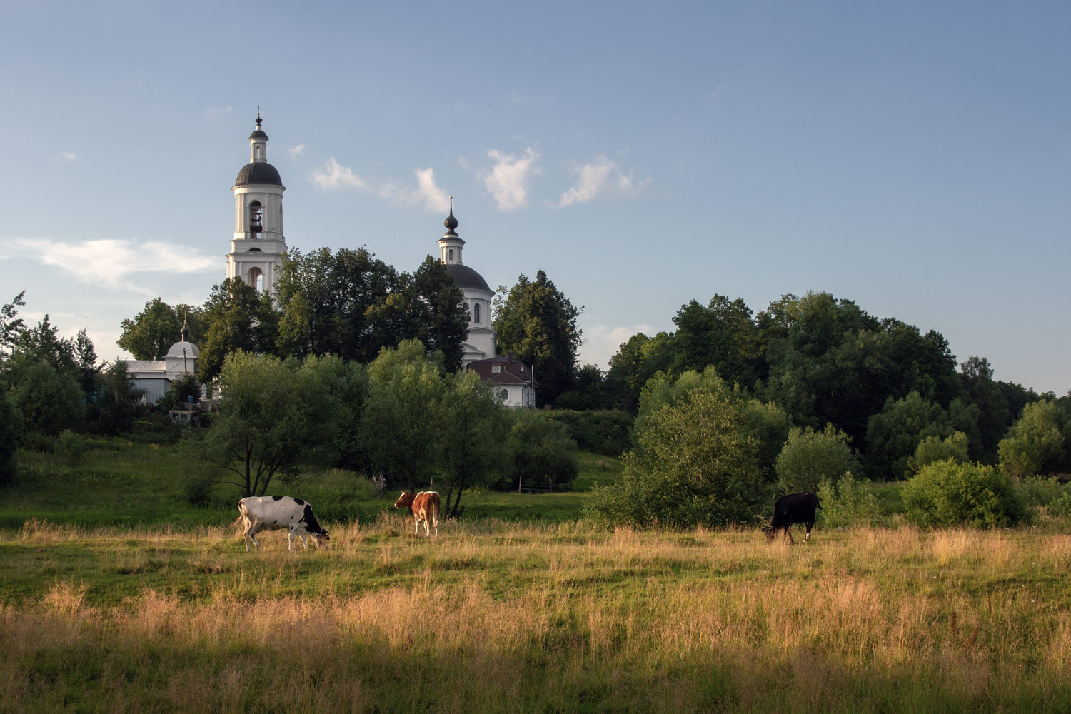 photo "***" tags: landscape, evening, summer, sunset, temple, Филипповское