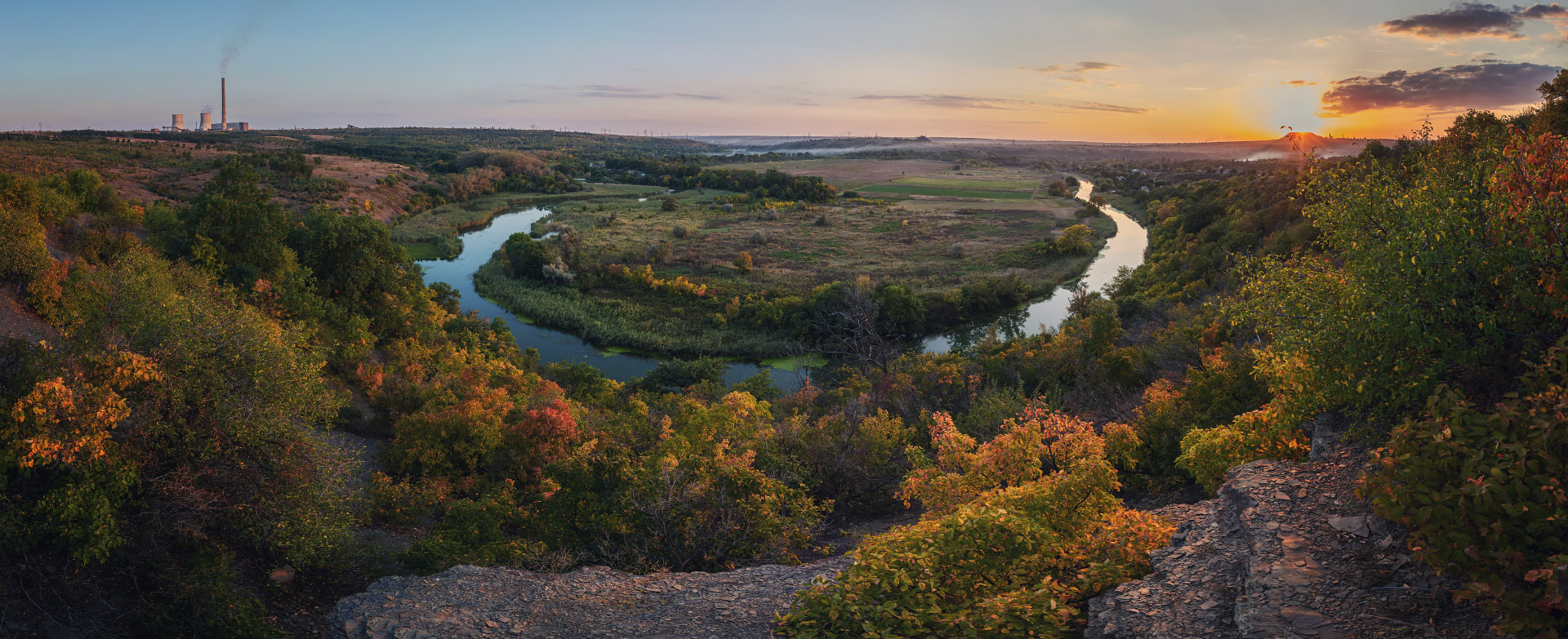 photo "Krynka River" tags: landscape, nature, panoramic, river, sunset, Крынка