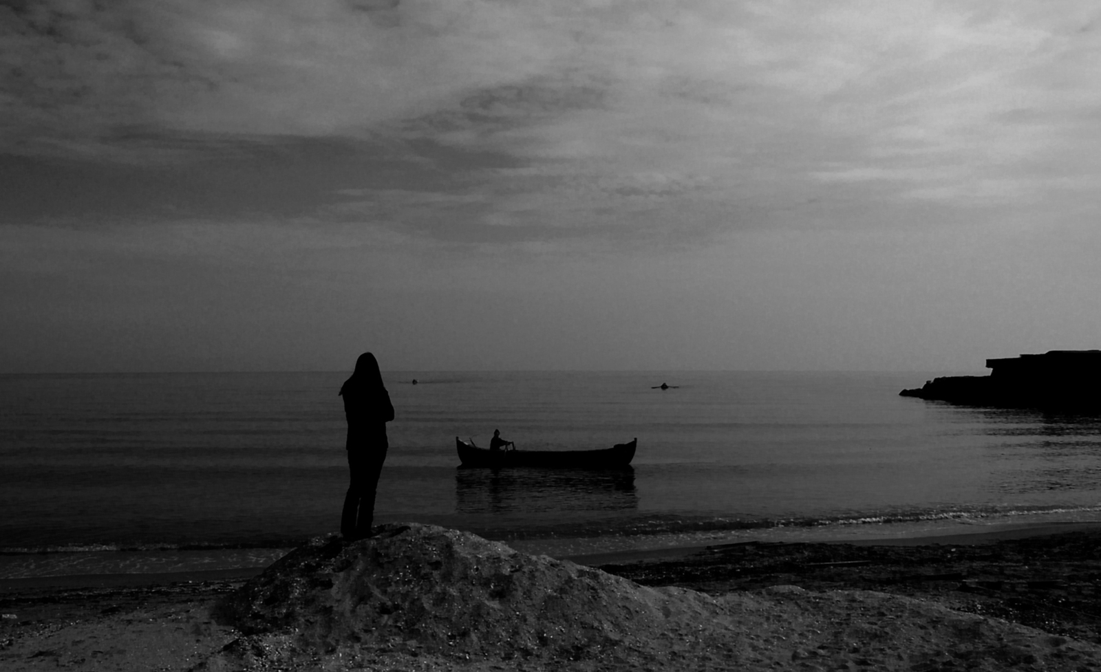 фото ".%." метки: черно-белые, sea