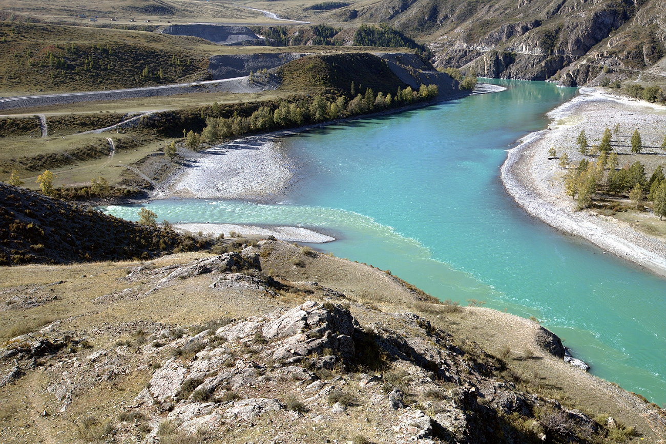 photo "Formation of the Ob River" tags: travel, river, Обь, слияние