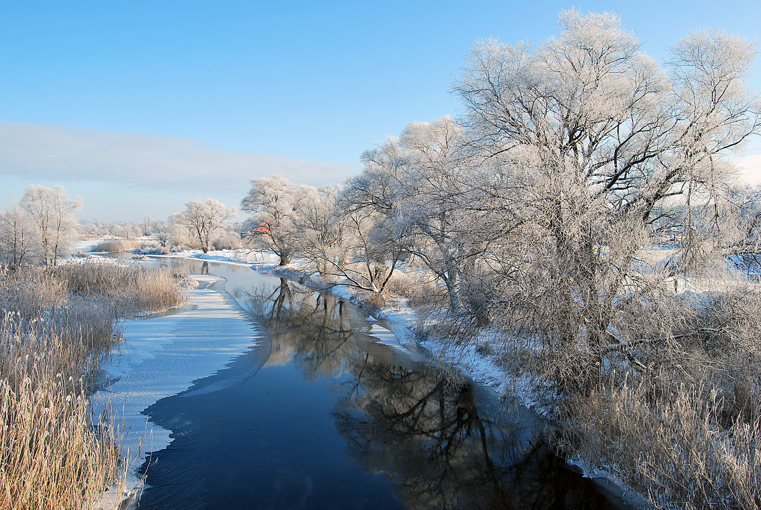 photo "***" tags: landscape, hoarfrost, river, winter, мороз