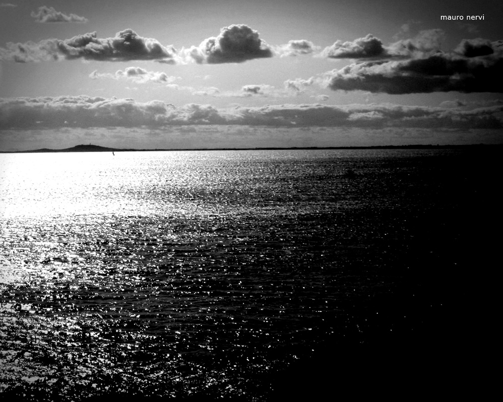 photo "clouds and sea" tags: black&white, 