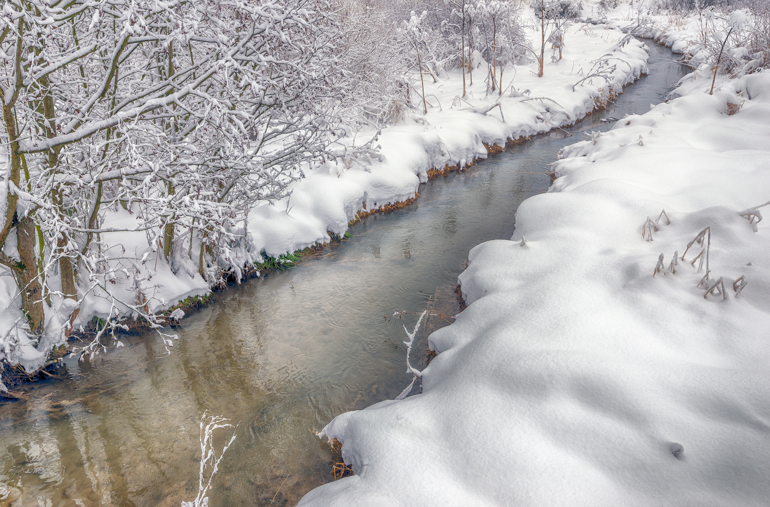 фото "Зимний ручей" метки: природа, фрагмент, 