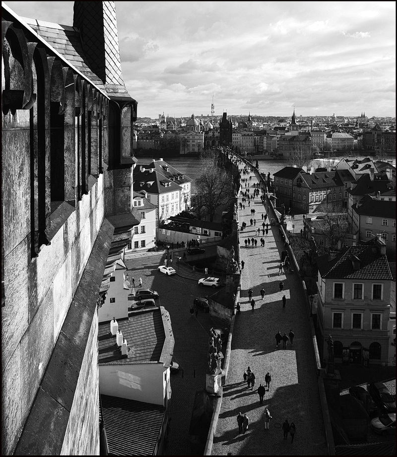 photo "Вид на Карлов мост" tags: black&white, Prag, Prague, Praha