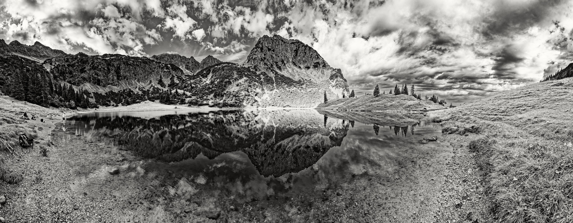 photo "Unterer Gaisalpsse with Rubihorn" tags: landscape, black&white, Europe, mountains