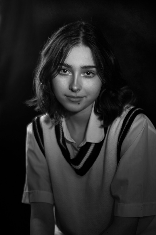 photo "***" tags: portrait, black&white, bw, girl, studio, портрет девушка, портрет девушка чб