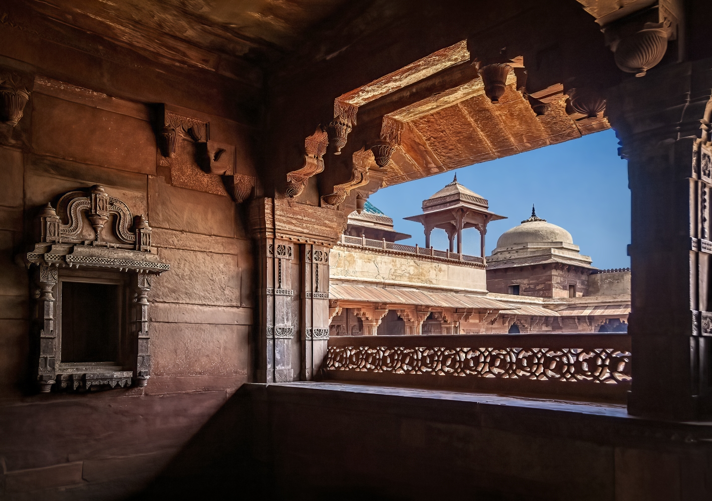 photo "Agra Fort, a View from the Gallery" tags: architecture, 