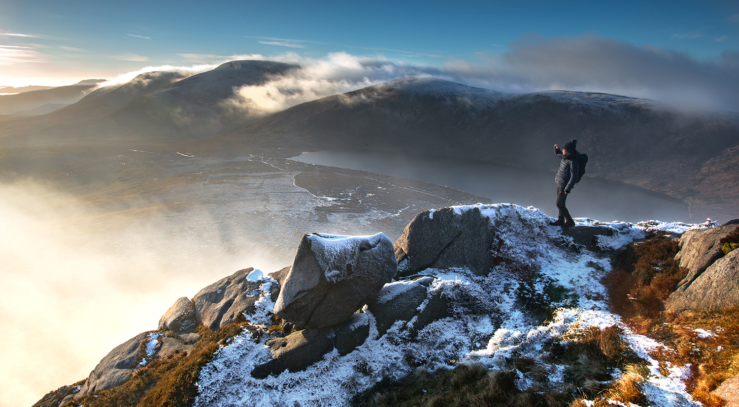 photo "Hiking The Mournes" tags: landscape, travel, nature, Ireland, autumn, children, clouds