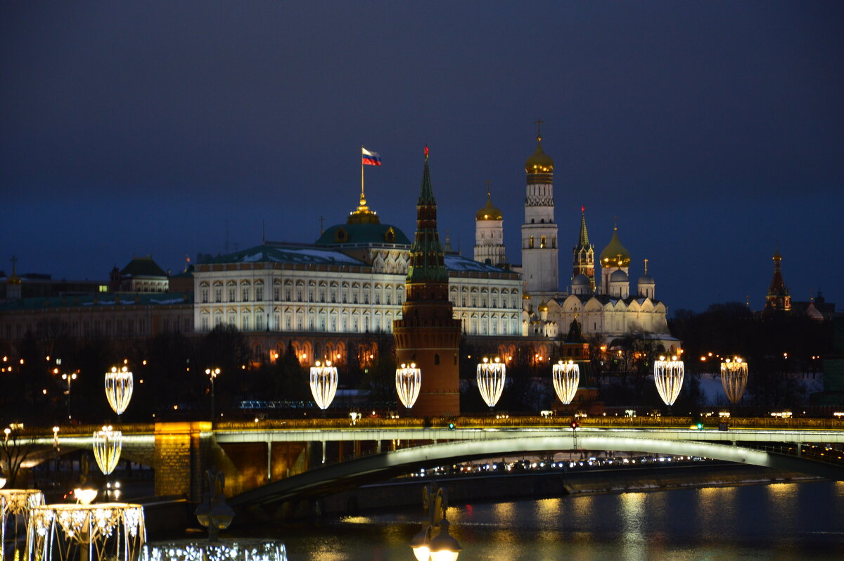 фото "Ночной Кремль" метки: архитектура, пейзаж, стрит-фото, Кремль, Москва, ночь