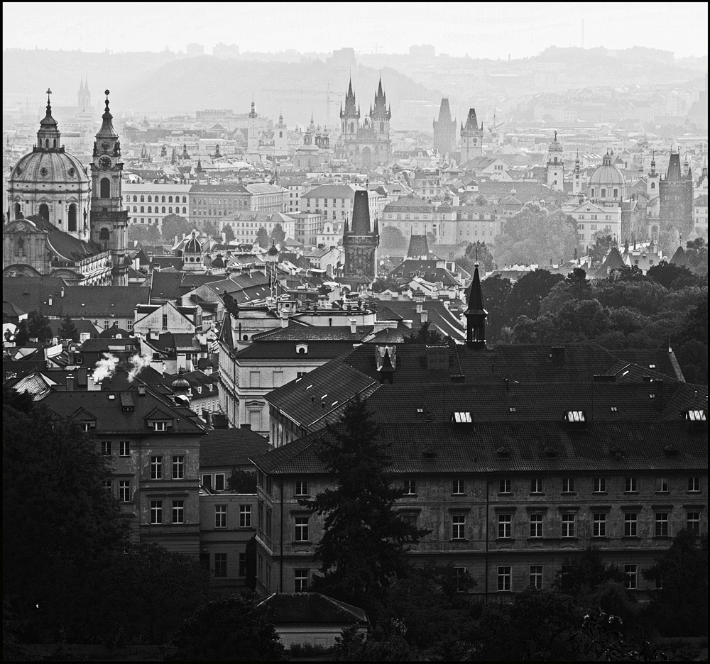 фото "Утренний вид на Прагу" метки: черно-белые, архитектура, Prag Prague Praha