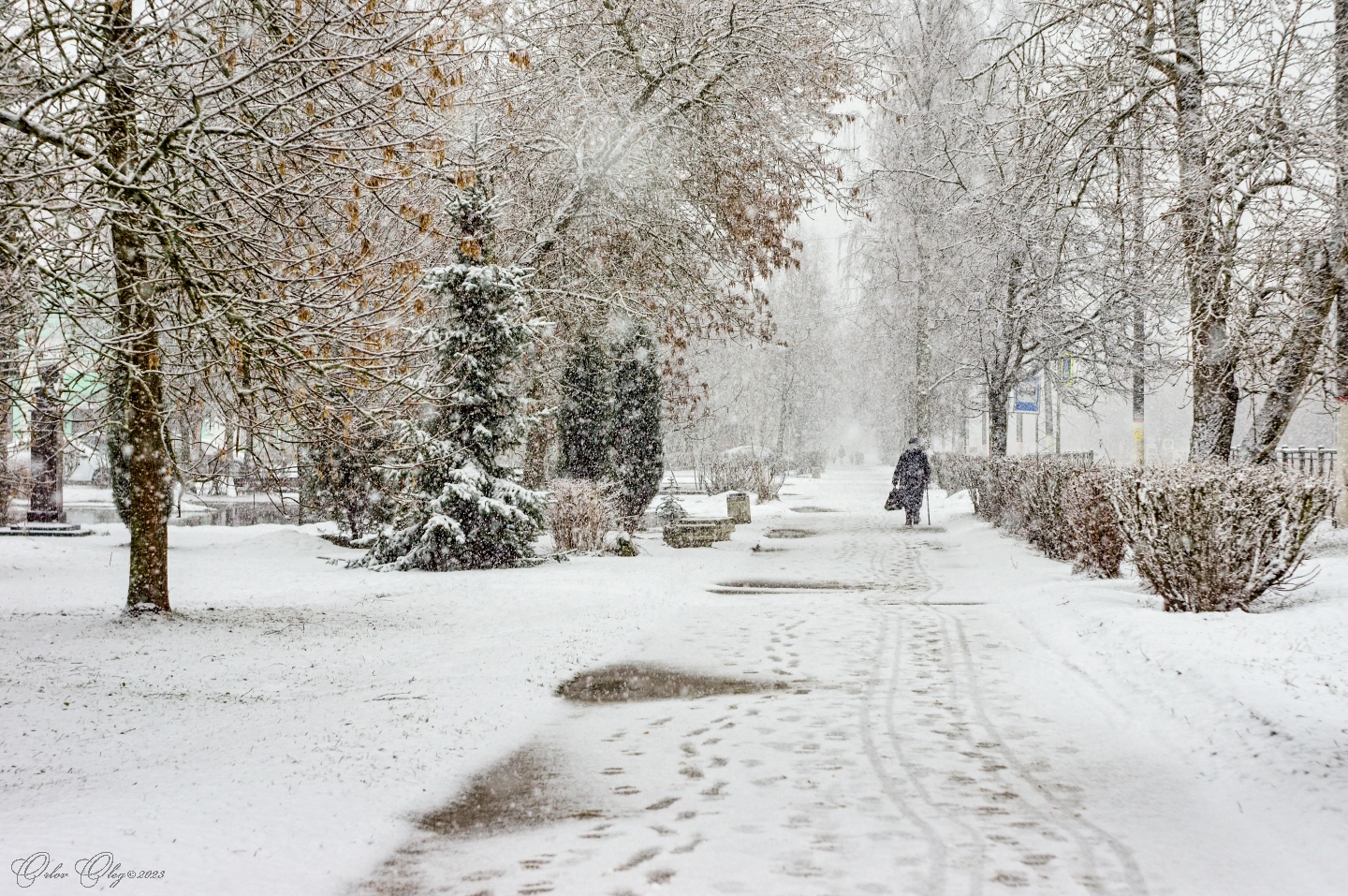 photo "***" tags: landscape, genre, city, snow, street, winter