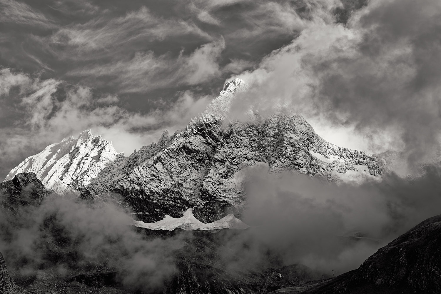 фото "Großglockner" метки: пейзаж, черно-белые, Europe, горы, осень