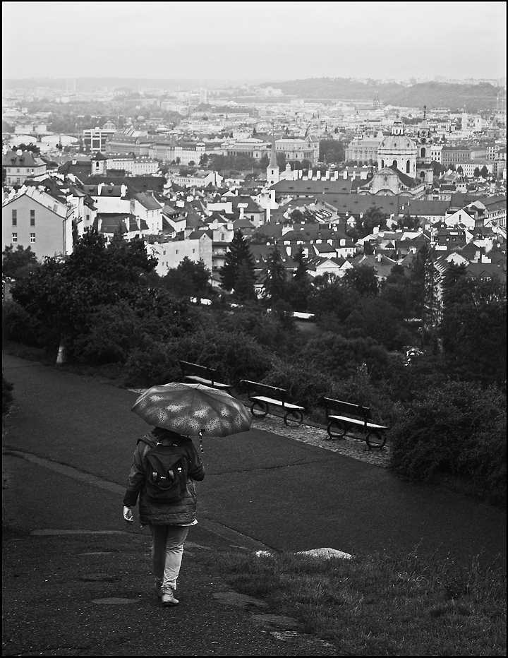 фото "Дождливый вид на Прагу" метки: черно-белые, архитектура, Prag Prague Praha