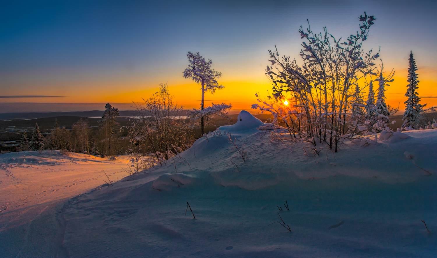 фото "Зимний восход" метки: пейзаж, 