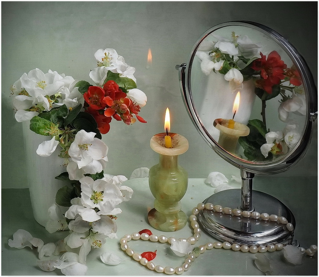 фото "С зеркалом" метки: натюрморт, весна, зеркало, цветы