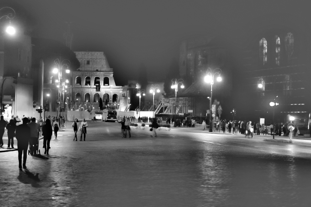 photo "CM" tags: street, black&white, misc., blackwhite, night