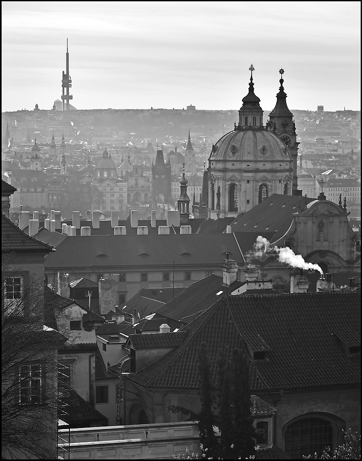 photo "Утренняя Прага" tags: black&white, architecture, Prag Prague Praha